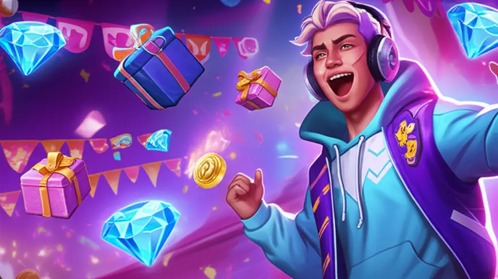 Ilustrasi pemain Mobile Legends mendapatkan diamond gratis dari event resmi.