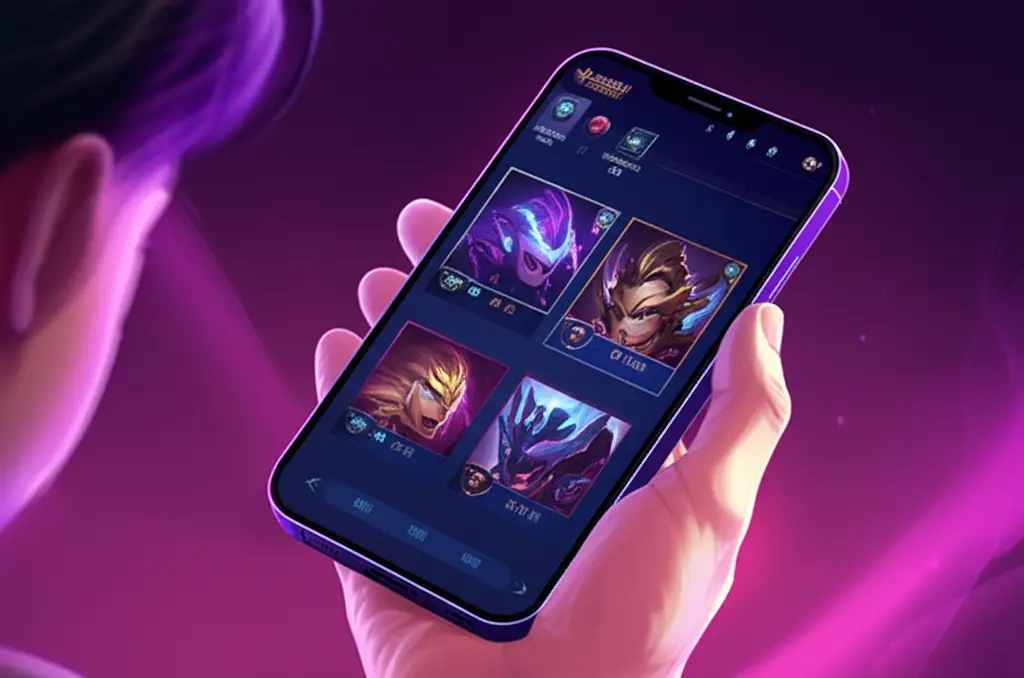 Ilustrasi gamer Indonesia upgrade skin Mobile Legends di shop game.