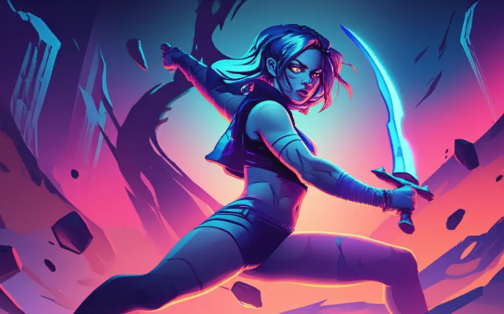 Benedetta dalam pertarungan sengit di Mobile Legends, beraksi dengan kelincahan dan kekuatan.