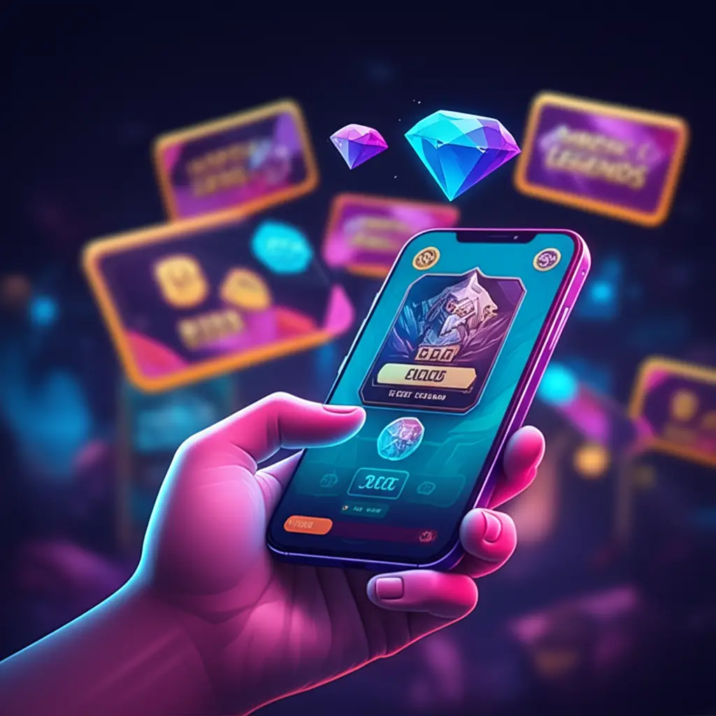 Proses top up Mobile Legends dengan voucher digital.