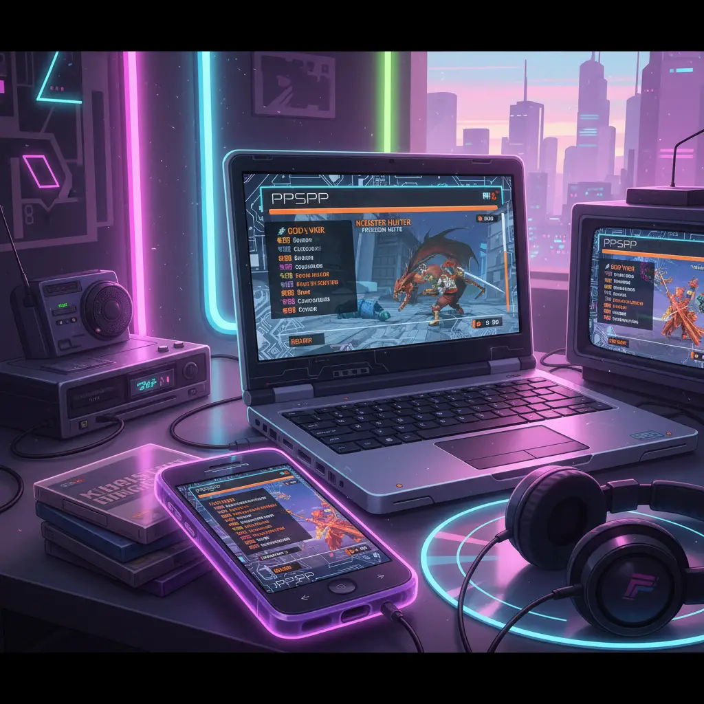 Emulator PPSSPP menjalankan game PSP klasik di ponsel dan laptop.