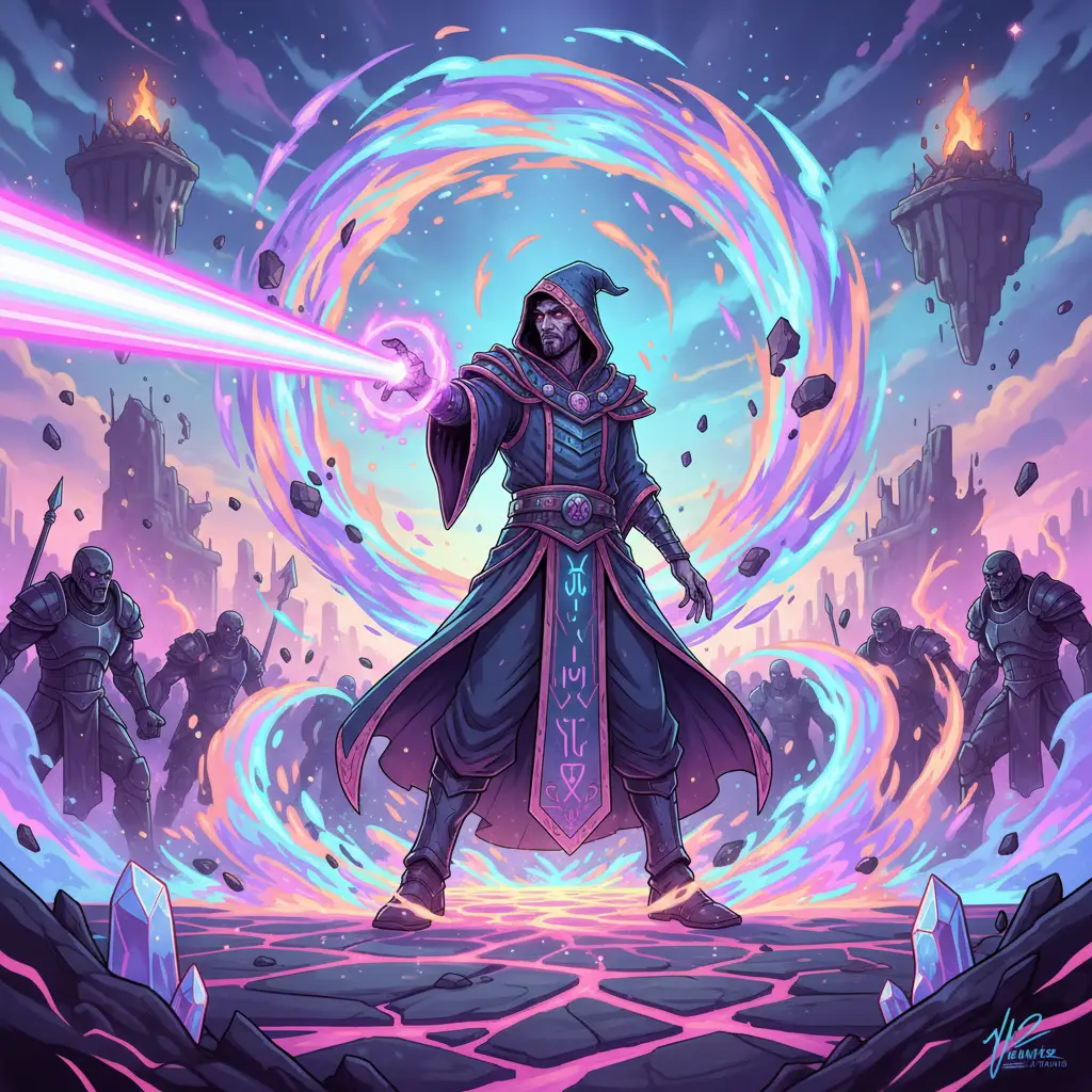 Gord saat melepaskan serangan laser di Land of Dawn.