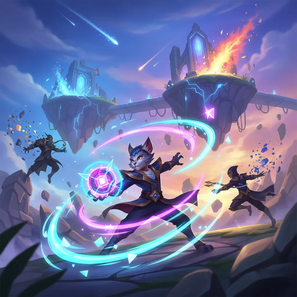 Harith sedang melakukan combo mematikan di medan perang.