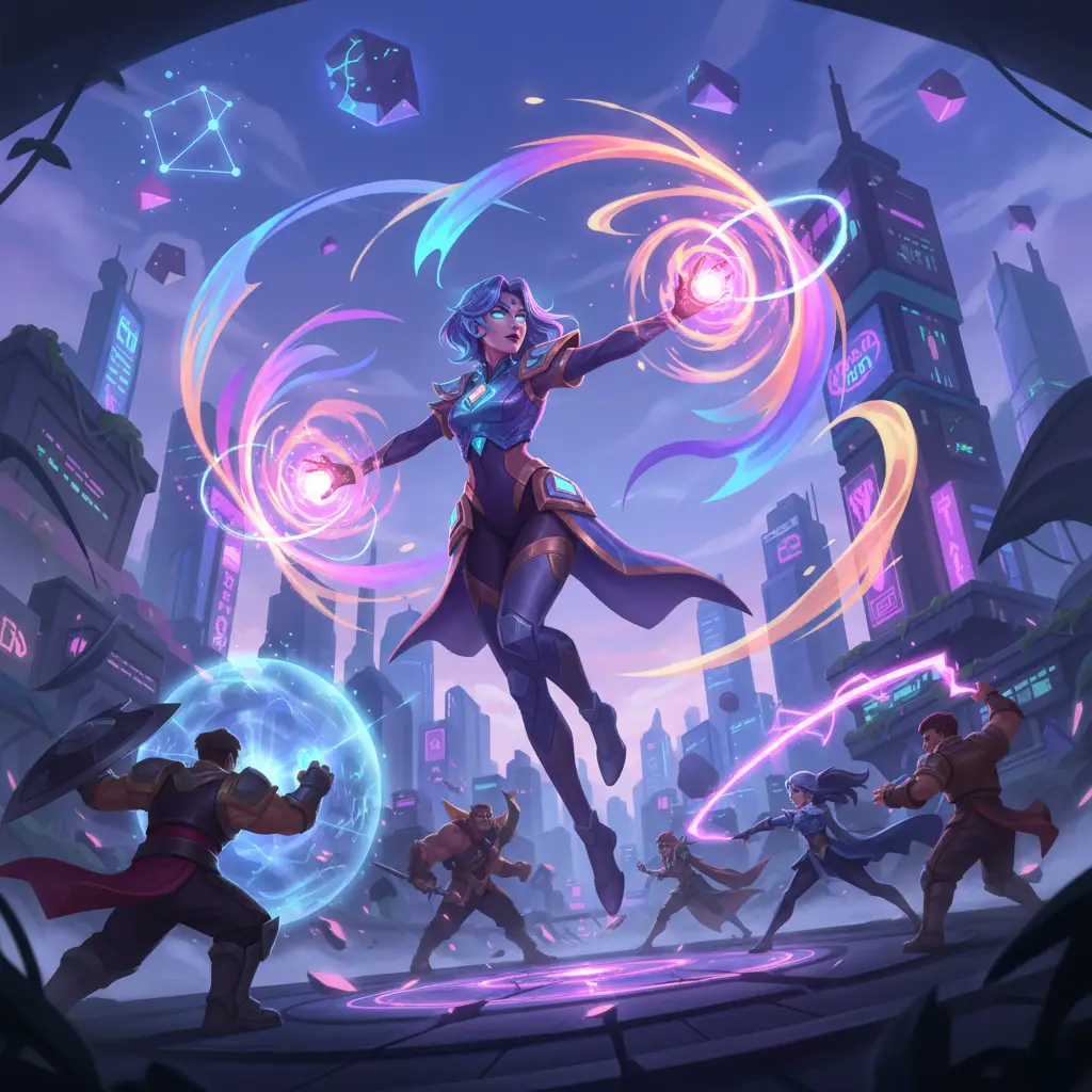 Novaria mengeluarkan jurus andalannya dalam pertarungan.