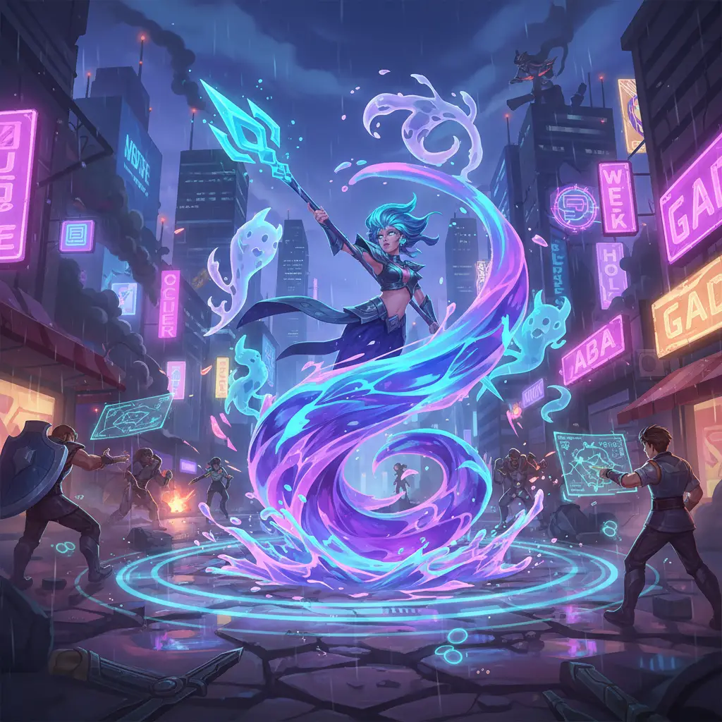 Ilustrasi Kadita saat menggunakan ultimate di Mobile Legends.