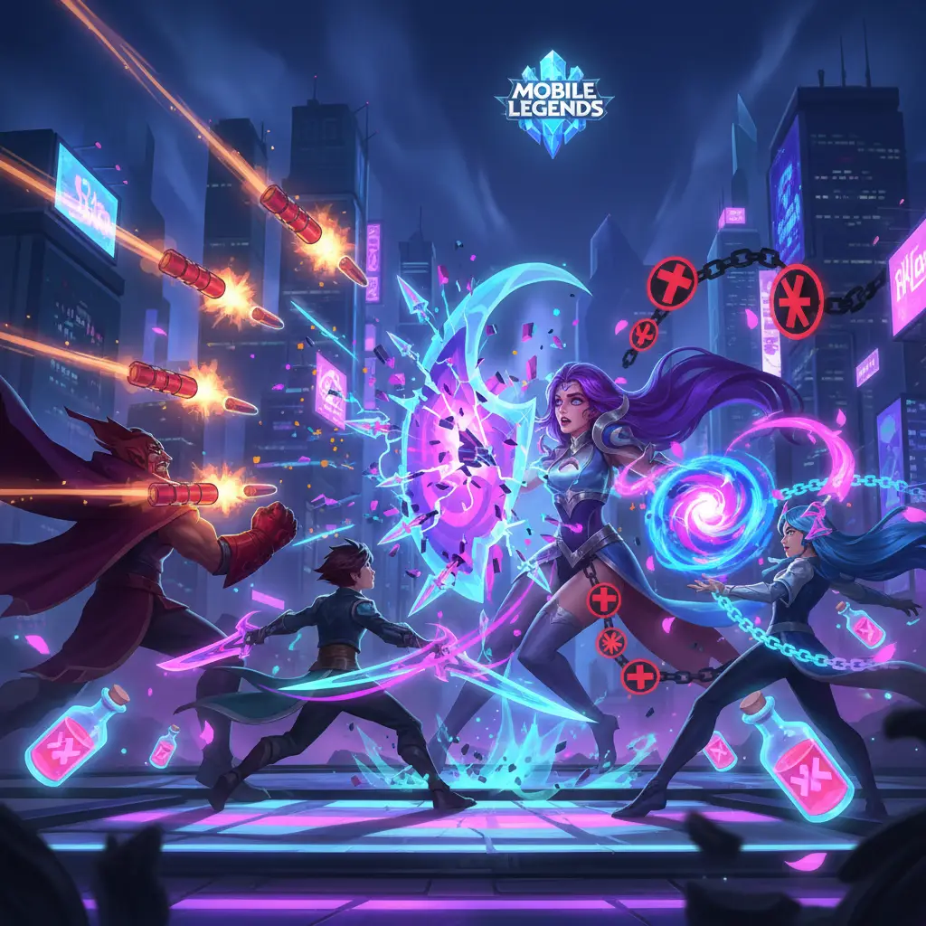 Strategi counter Esmeralda dengan hero burst damage di Mobile Legends.