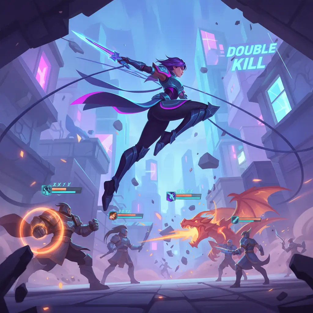 Fanny dalam aksi di medan pertempuran Mobile Legends.