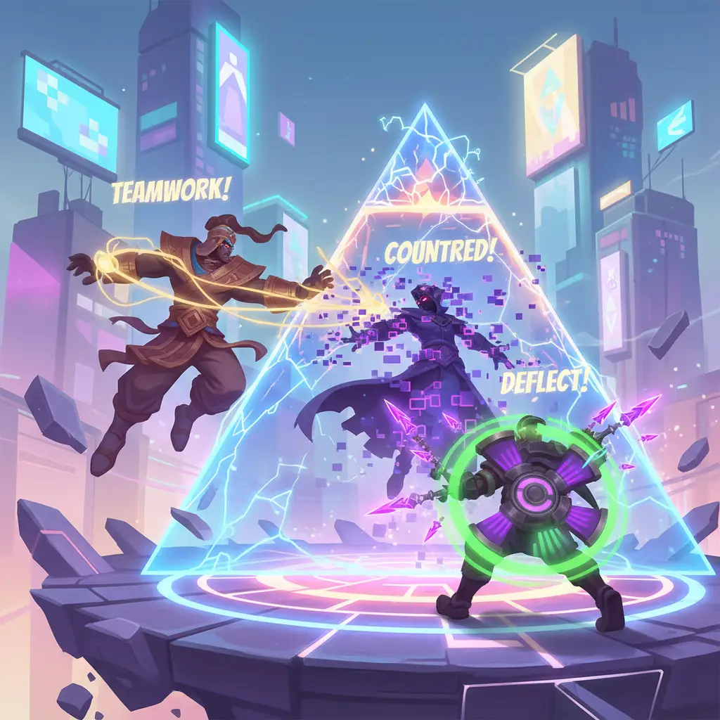 Khufra dan Baxia menghadapi Aamon di Mobile Legends.