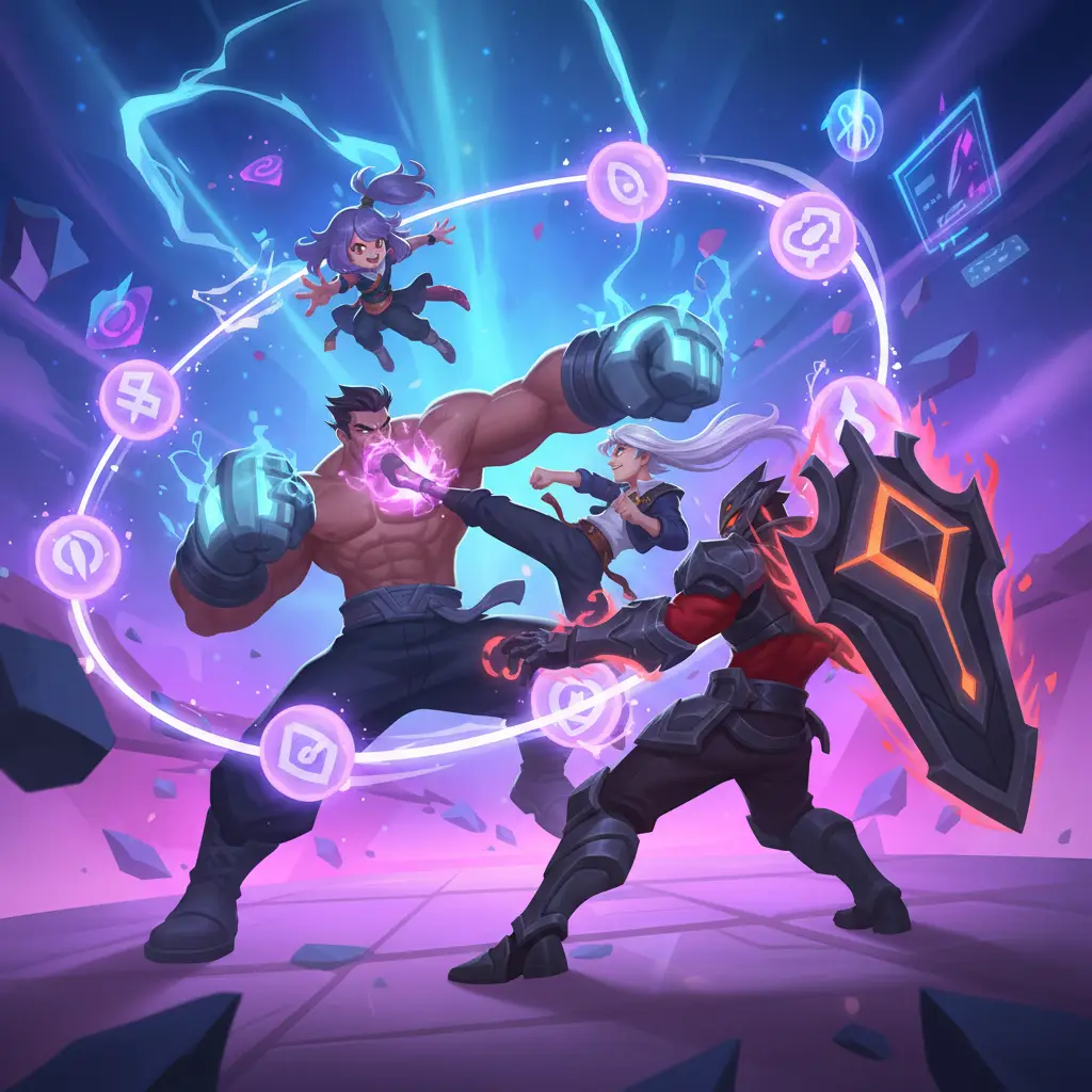 Ilustrasi pertarungan seru di Mobile Legends dengan Aldous.