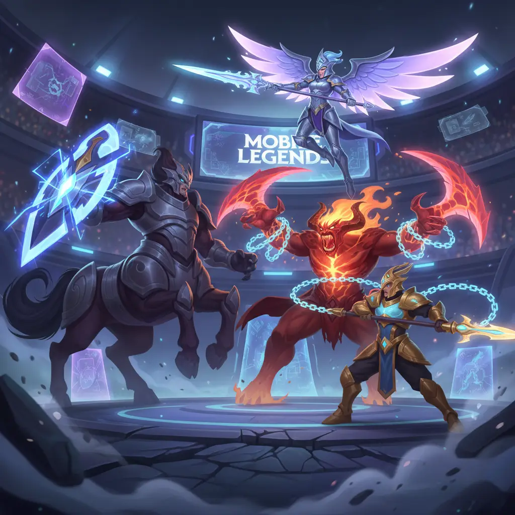 Pertarungan sengit dalam Mobile Legends antara Thamuz dan hero counter seperti Minsitthar.