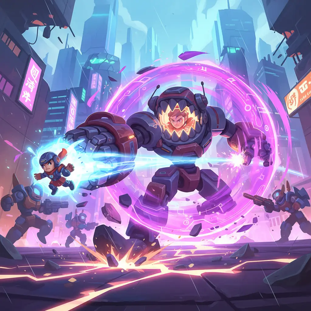 Ilustrasi Jawhead dalam pertempuran Mobile Legends yang menegangkan.