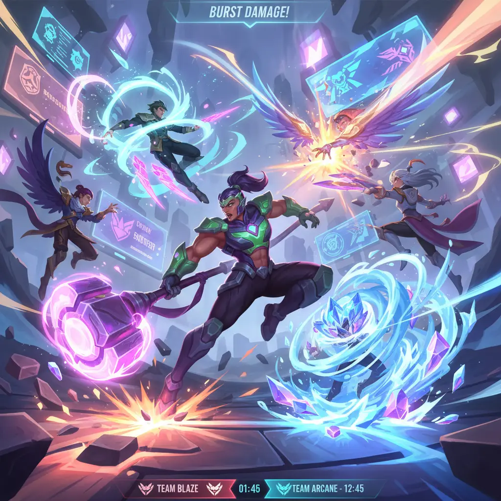 Pertarungan sengit di Mobile Legends melawan Hilda.