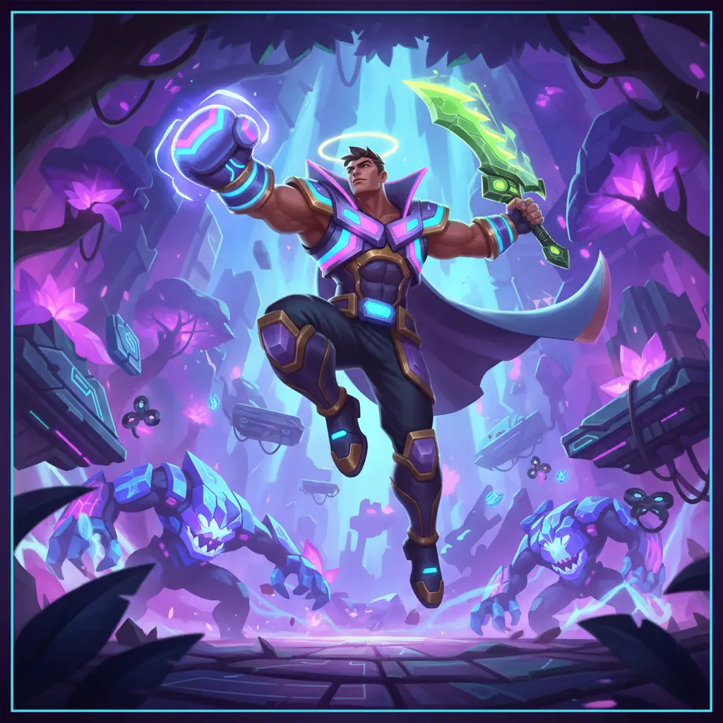 Paquito dalam aksi sebagai fighter dan jungler di Mobile Legends.