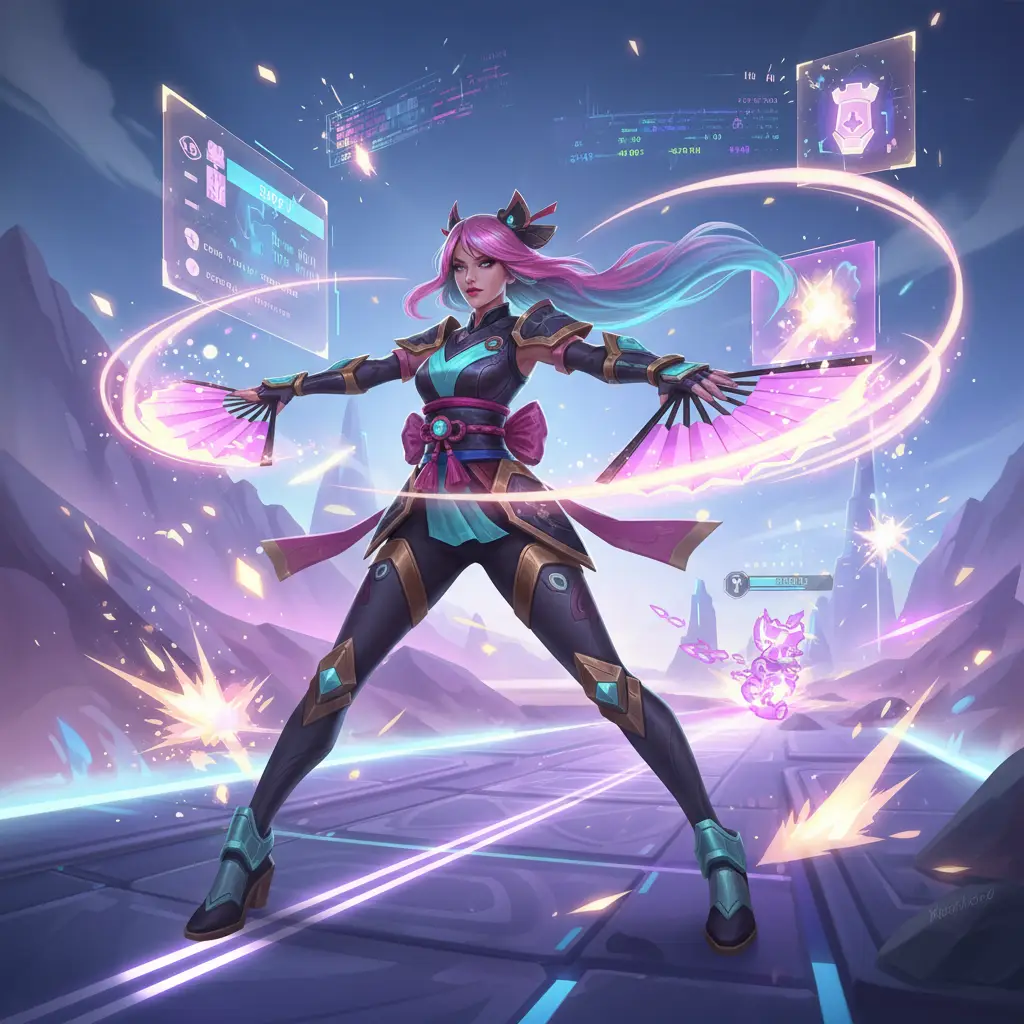 Ilustrasi Hanabi, marksman tangguh di Mobile Legends.