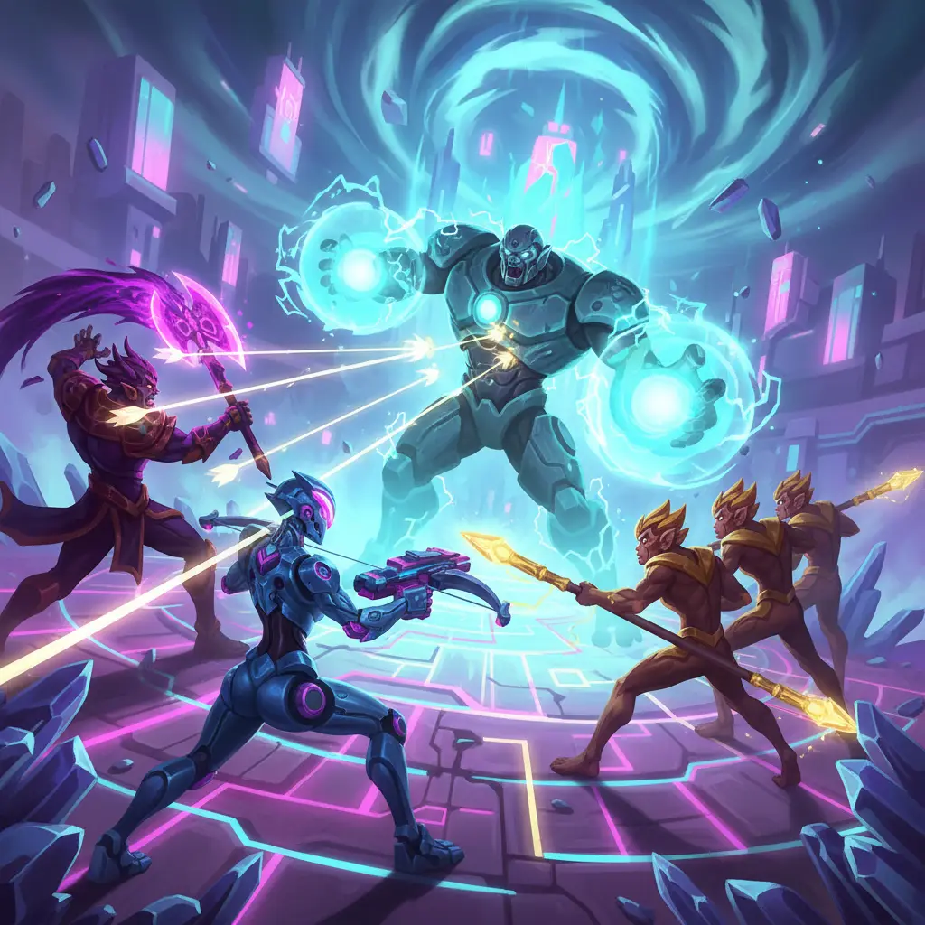 Pertarungan sengit di Mobile Legends mengatasi Uranus.