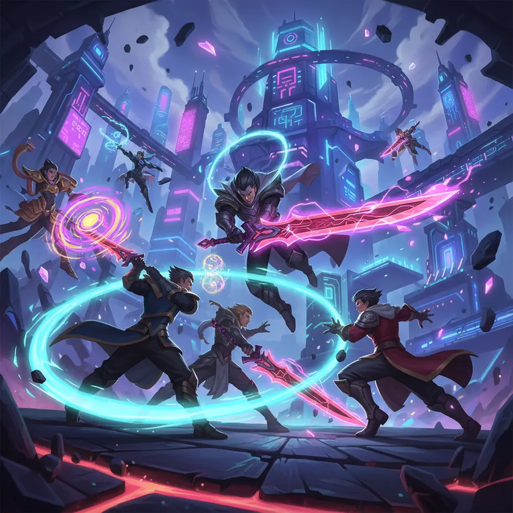 Pertarungan epik di Mobile Legends dengan Blade of Despair, item damage tertinggi.