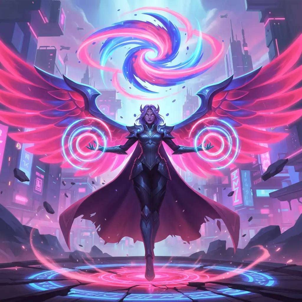 Mage Mobile Legends dengan Blood Wings, meningkatkan daya serang.