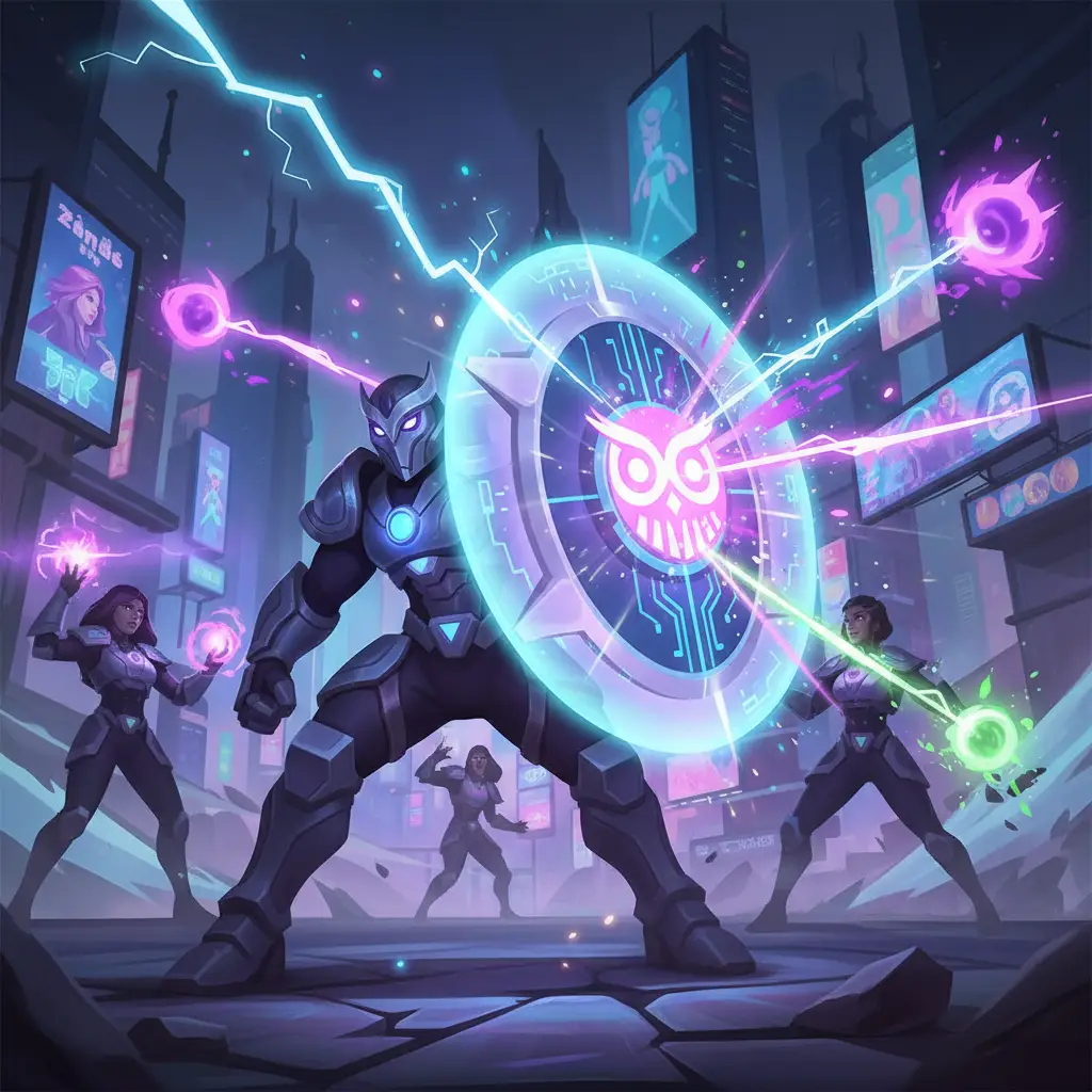 Athena's Shield melindungi hero dari serangan magic.