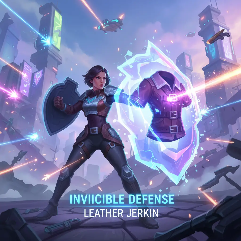 Hero Mobile Legends dengan Leather Jerkin dalam pertarungan.